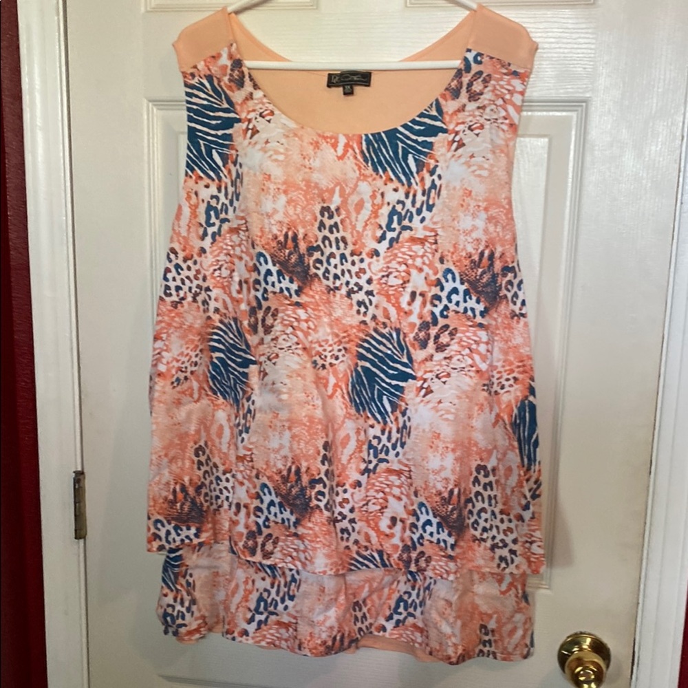 DG2 by Diane Gilman Coral Sleeveless Tank Top